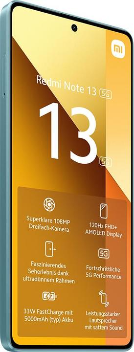 Immagine prodotto Xiaomi Redmi Note 13 5G (128 GB, Alzavola oceanica, 6.67", Doppia SIM Ibrida, 100 Mpx, 5G)