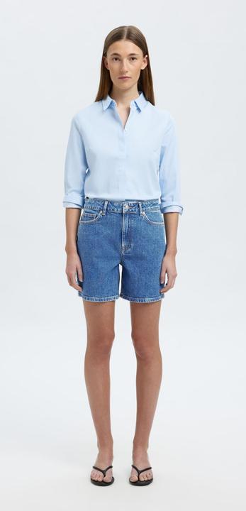 Actual product image Selected Femme High Waist Jean Shorts (40)