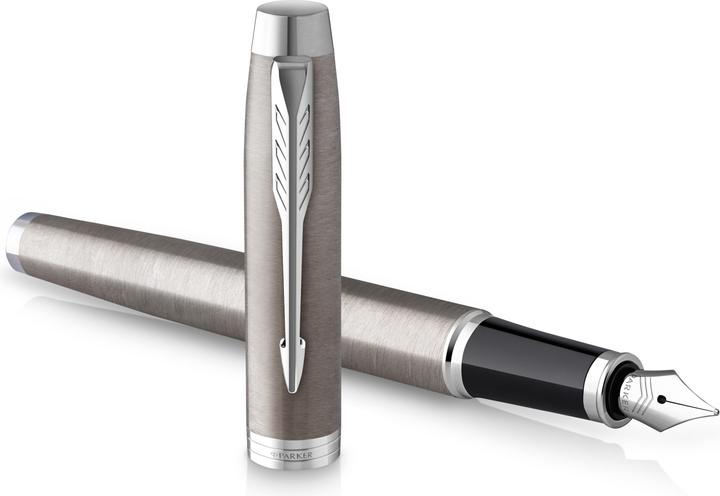 Produktbild Parker Pen IM Brushed Metal C.C. DuoSet inkl. Geschenkbox (Schwarz, Silber, 2 x)