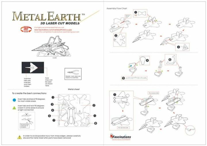 Actual product image Metal Earth Lockheed Martin® F-22® Raptor®