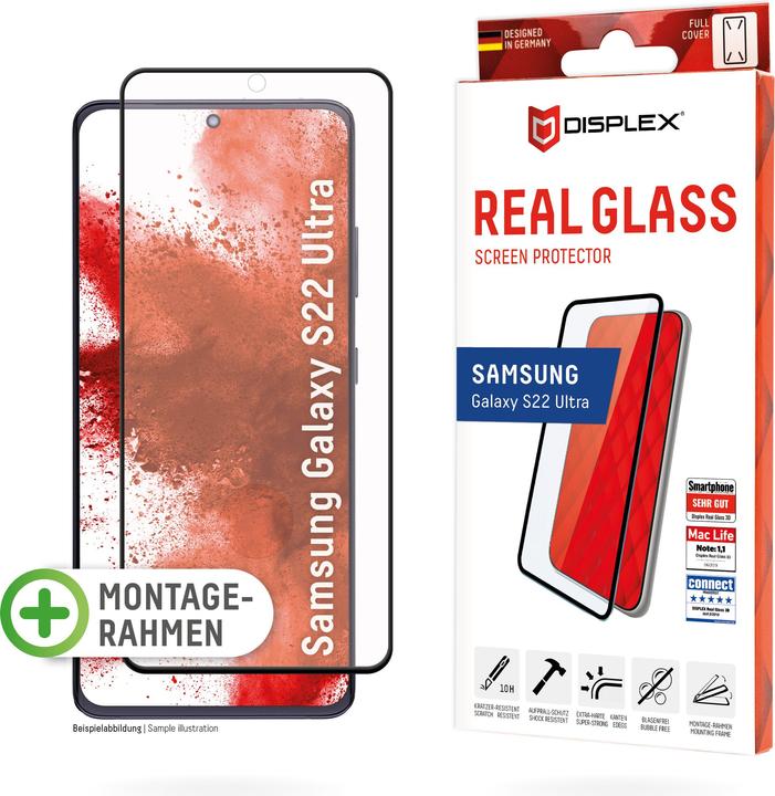 Produktbild Displex Real Glass, Full Cover Panzerglas (1 Stück, Samsung Galaxy S22 Ultra)