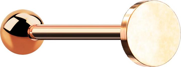 Actual product image Star Piercing Micro Barbell rosegold mit Kugel und Scheibe (without brass, Surgical steel 316L)