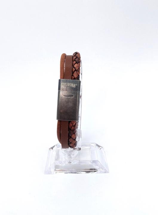 Immagine prodotto Thomss Bracciale in pelle No.20 unisex in pelle marrone chiaro e chiusura in acciaio inossidabile (23 cm, Acciaio inossidabile, 100% pelle)