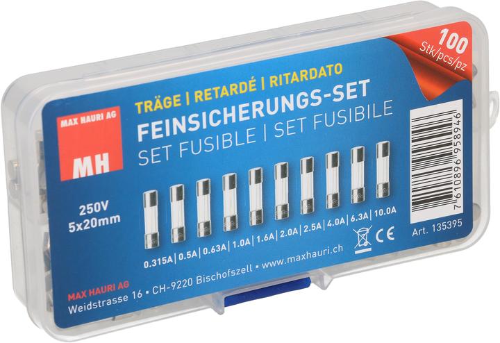 Produktbild Max Hauri Feinsicherungs-Set 10x10 Stk. (Feinsicherung, 10 A, Träge)
