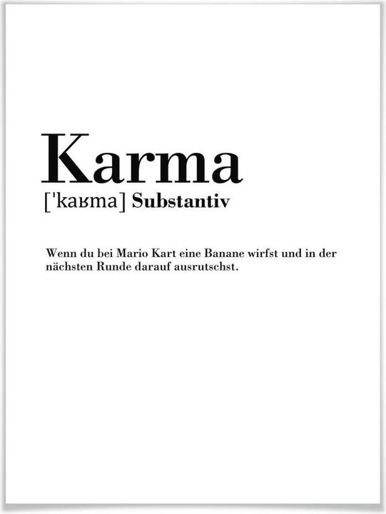 Produktbild Trenddeko Grammatik Karma (80 x 100 cm)