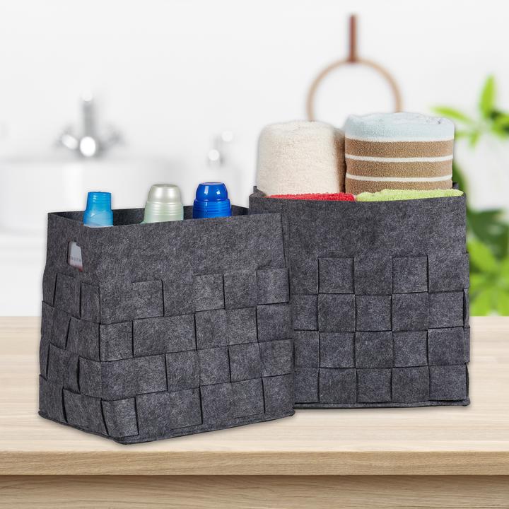 Actual product image Relaxdays 2x storage basket (2 x, 30 x 24 x 30 cm)