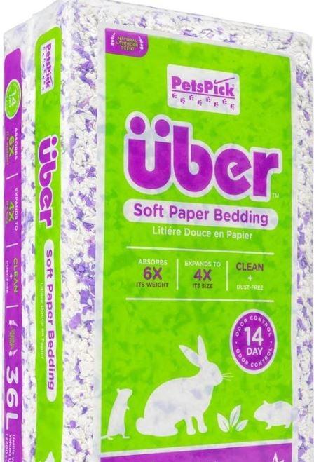 Über 56l Soft Paper Bedding for Small Animals White purple with lavender - (45053) (Einstreu)