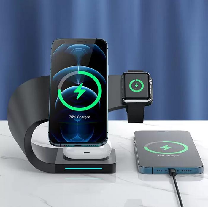 Produktbild PhoneLook Magnetische Wireless Ladestation 15W für iPhone Apple Watch, AirPods (15 W)