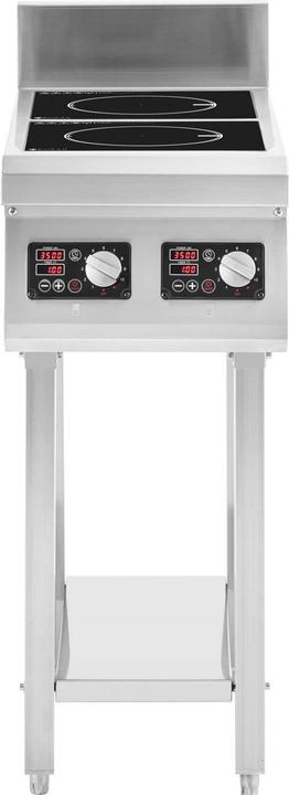 Produktbild Royal Catering Induktionsplatte Induktionskochplatte 2 Felder mit Unterbau 2 x 3500 W Timer