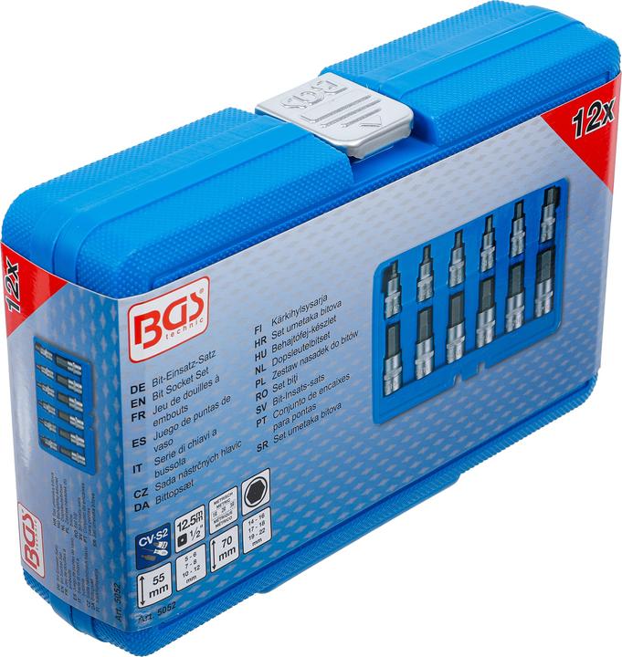 Actual product image BGS Bit insert set (Hexagon socket M5, Hexagon socket M6, Hexagon socket M8, Hexagon socket M10, Hexagon socket M12, Hexagon socket M7, Hexagon socket M14, Hexagon socket M16, Hexagon socket M17, Hexagon socket M18, Hexagon socket M19, Hexagon socket M22)