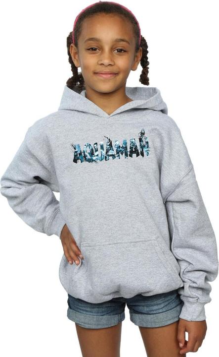 Immagine prodotto Aquaman Text Logo Felpa con Cappuccio Ragazze (116)