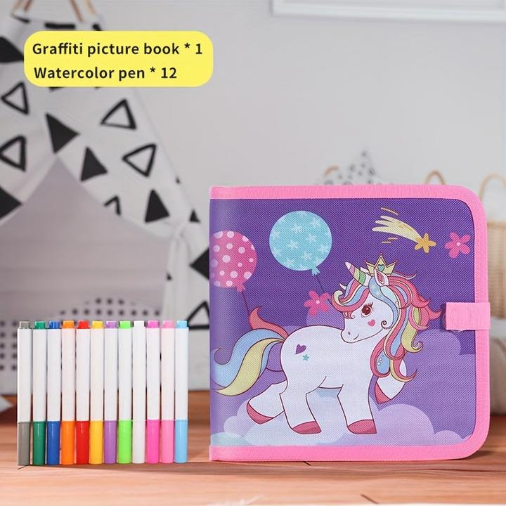 Immagine prodotto Activity Board Graffiti per bambini Piccola tavola da colorare Casa da colorare Libro da disegno portatile per