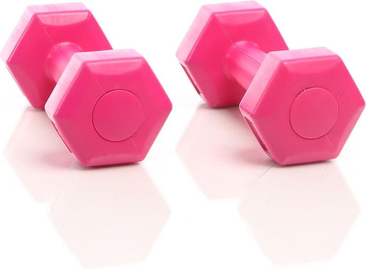 Produktbild Luxtri Hantel Set 2 x 500 g Pink Kurzhantel 2er Gewichte Krafttraining Zuhause (2 x 0.5 kg)