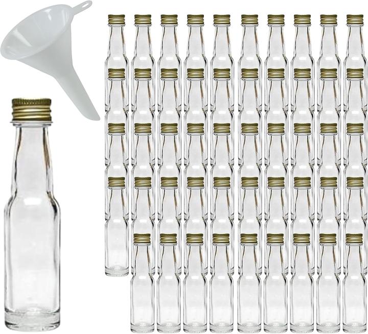 Produktbild Viva scandinavia Mini Glasflaschen-Set mit Schraubverschluss (50 x 20ml) (50 Stk., 0.02 l)