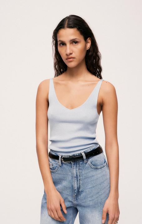 Image du produit Vila Viwennie V-Neck Rib Knit S/L Top - Noos (M)
