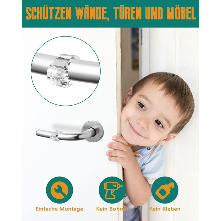 Actual product image ASMI 6 door handle buffers, wall door buffers, door handle stoppers (6 Piece)