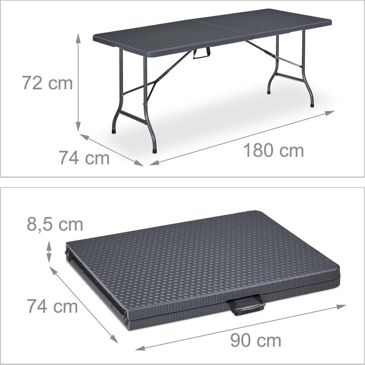 Produktbild Relaxdays Gartentisch (180 cm)
