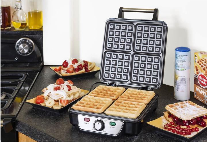 Actual product image Bestron ASW281 Waffle maker 4 waffle(s), stainless steel