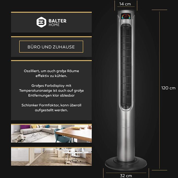 Produktbild Balter Turmventilator VT-2, 120cm, Anthrazit