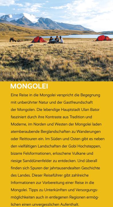 Image du produit Reiseführer Mongolei (Allemand, Marion Wisotzki, Ernst von Waldenfels, Erna Käppeli, 2023)