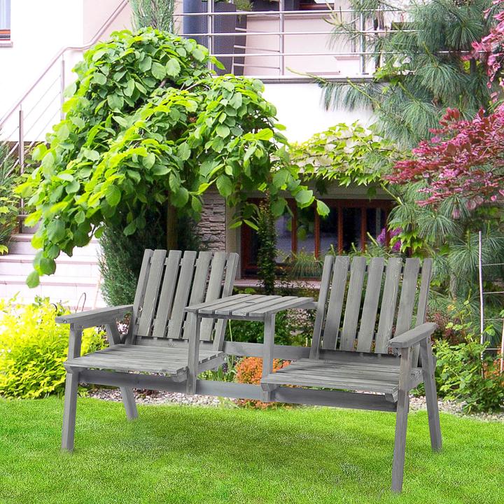 Immagine prodotto Outsunny Panchina da giardino con tavolo