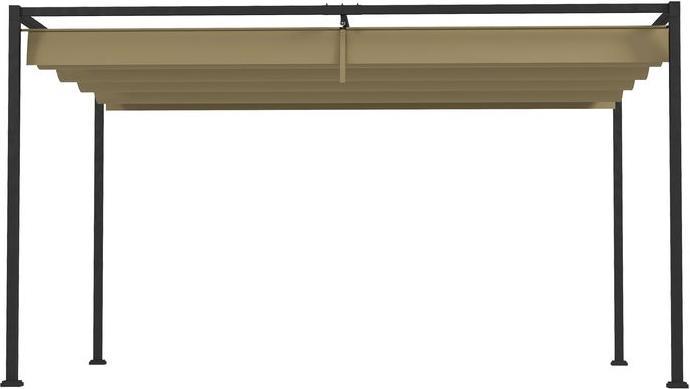 Produktbild Swisshandel24 Pergola 3x2m, mit verstellbares Dach, Freistehend, Sonnenschutz, Khaki (298 cm, 213 cm)