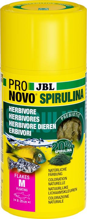 Image du produit JBL Aquaristik und Terraristik ProNovo SPIRULINA FLAKES M 100ml (Poissons d'ornement, 100 ml)
