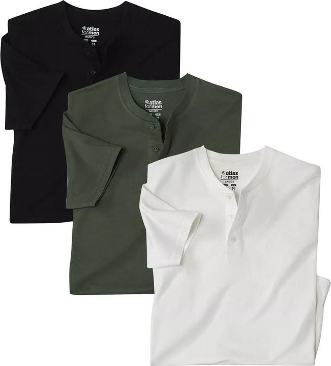 Produktbild Atlas For Men TShirt HenleyKragen (3erPack) (5XL)