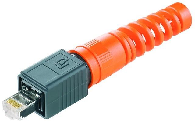 Actual product image Telegärtner RJ45 connector set Variant 4 Plug, straight Pole: 8P8C J80026A0016 Black J80026A0016 1 pc. (CAT6)