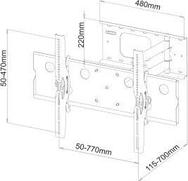 Actual product image ART AR-20A TV mount (60 inch) (Wall, 60", 60 kg)
