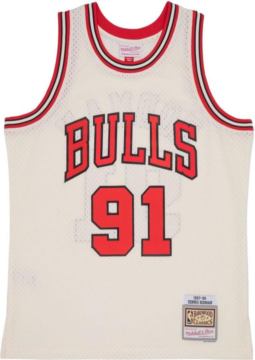 Produktbild Mitchell & Ness NBA Chicago Bulls Dennis Rodman Off White Team Color Swingman Trikot Herren (M)