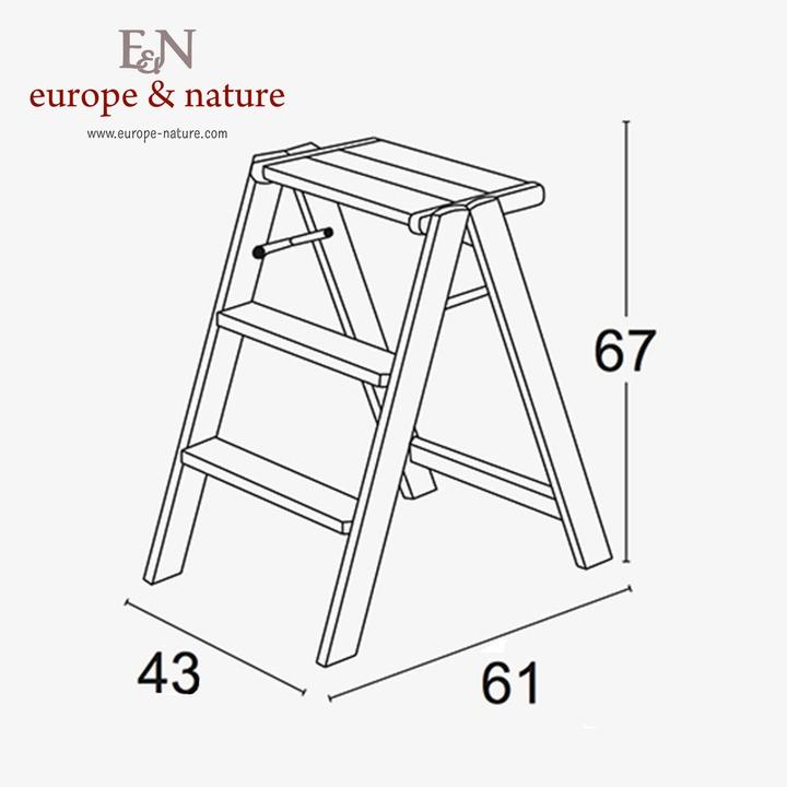 Actual product image Europe & Nature Stepladder (Stile, 43 cm)