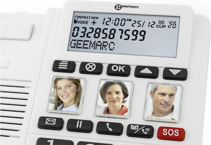 Actual product image Geemarc CL610 Corded emergency telephone with SOS wristband
