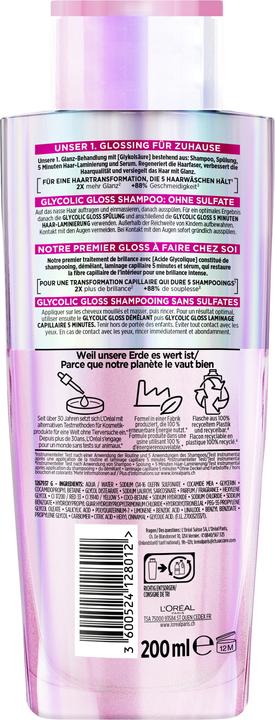 Produktbild L'Oréal Paris Glycolic Gloss (200 ml, Flüssiges Shampoo)