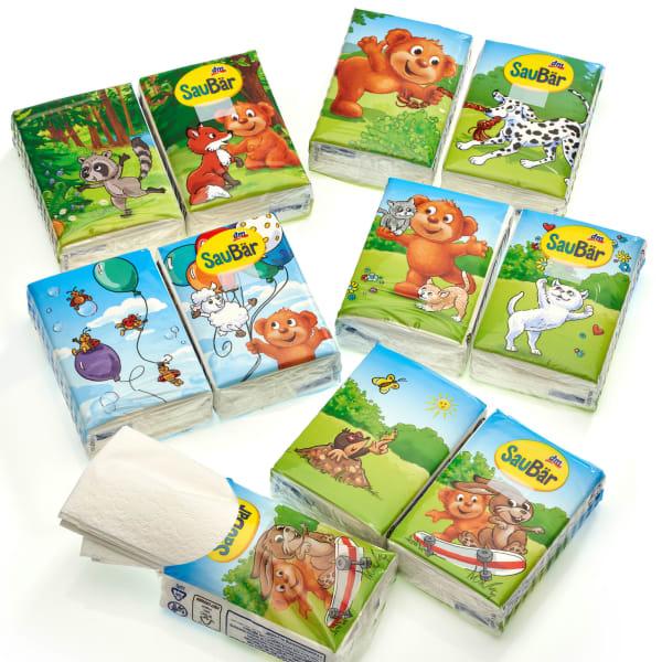 Image du produit dm SauBär Mouchoirs Pocket 4 plis (10x10 pcs)