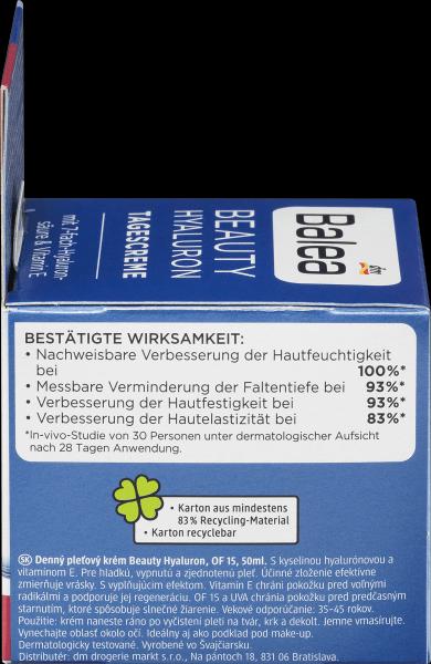 Image du produit dm Balea Crème de jour Beauty Hyaluron (50 ml, Crème de jour, SPF 15)
