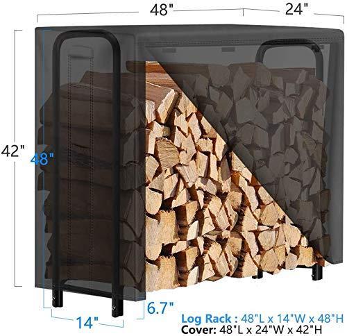Actual product image Amagabeli Firewood rack