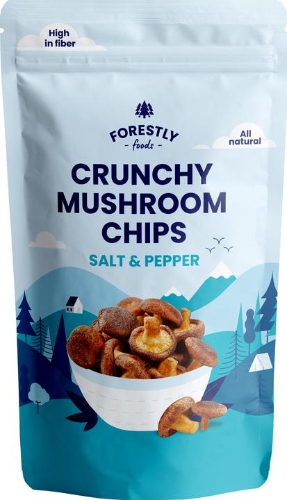 Forestly Foods Crunchy Mushroom Chips Salt & Pepper (50 g)