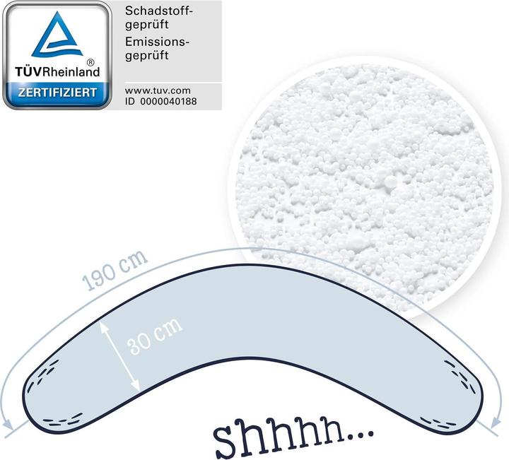 Immagine prodotto Julius Zöllner Cuscino per allattamento Nappi con bottone Biologico (75 cm)