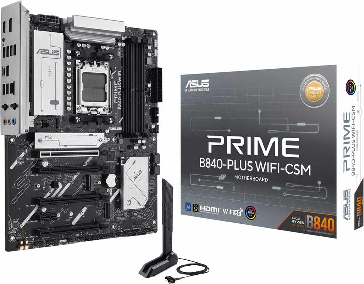 Actual product image ASUS PRIME B840-PLUS WIFI (AM5, AMD B840, ATX)