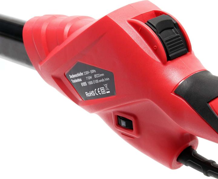 Image du produit Wiltec Ponceuse girafe pour Mur et Plafond 710W 225mm Disque de meulage Plâtre Aspiration (Broyeur à sec, 710 W)