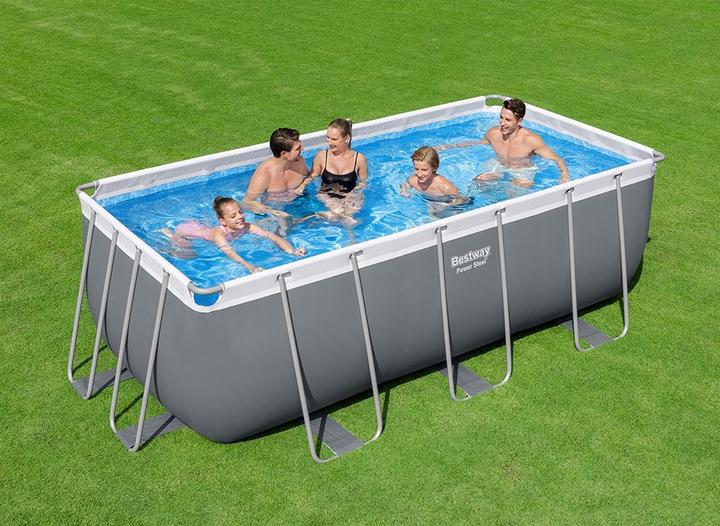 Image du produit Bestway Piscine rectangulaire à cadre électrique (412 x 201 x 122 cm)
