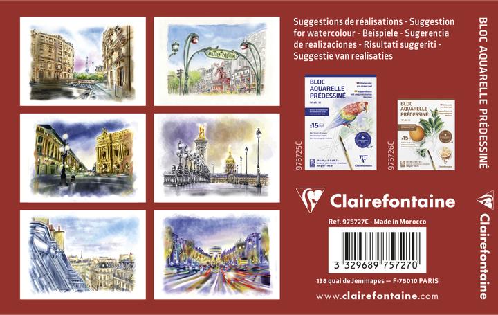 Immagine prodotto Clairefontaine Blocco di acquerello (300 g/m², 15 x)