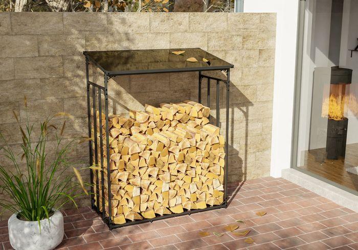 Produktbild Swisshandel24 Kaminholzunterstand Ruston Metall M, anthrazit