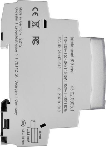 Actual product image Grässlin DRA time switch digital talento smart B10, 1-channel, 110...230VAC