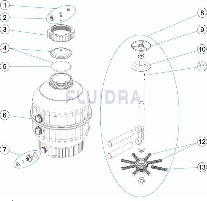 Image du produit Astral Pool Ecrou de couvercle filtre Cantabric 400, 500, 600
