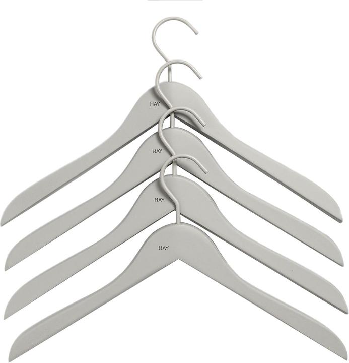 Actual product image HAY - Soft Coat Hanger Slim Set of 4 - Grey (500079) (4 x)