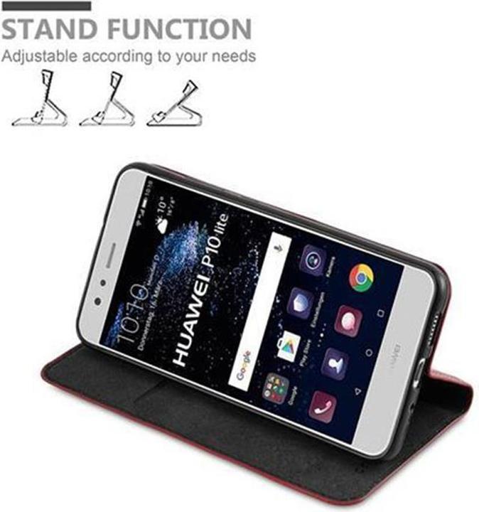 Actual product image Cadorabo Case Book Invisible Magnet (Huawei P10 Lite)