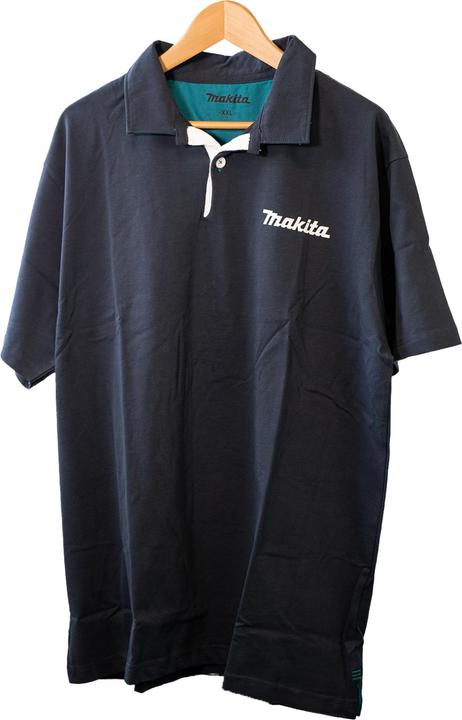 Image du produit Makita Polo Rugby Shirt T-shirt taille XXL 100% coton ( 98P184-XXL ) couleur noir (XXL)