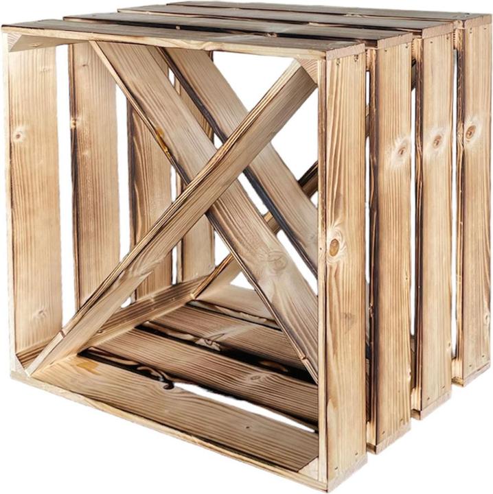 Image du produit Natura Punto Caisse à vin avec entretoises en diagonale (40 x 30 x 40 cm)